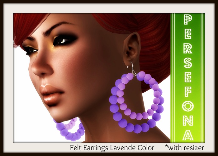 Persefona Felt Earrings Lavende