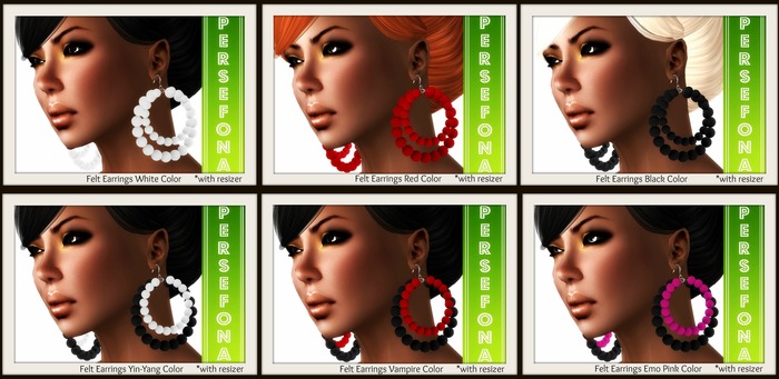 Persefona Felt Earrings Small Pack 1 