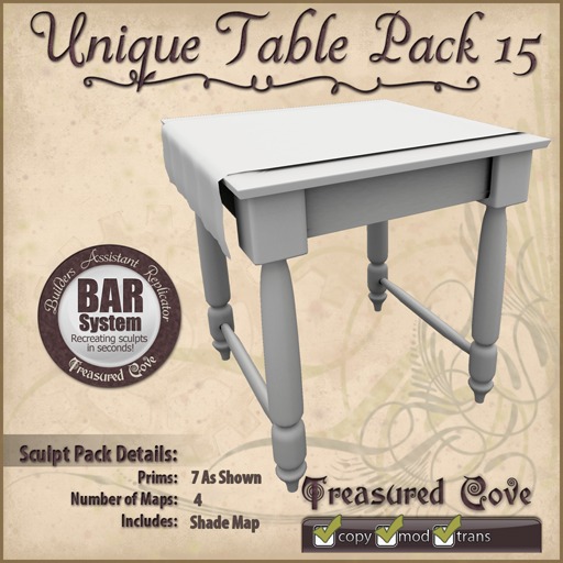 -TC- Unique Table Pack 15