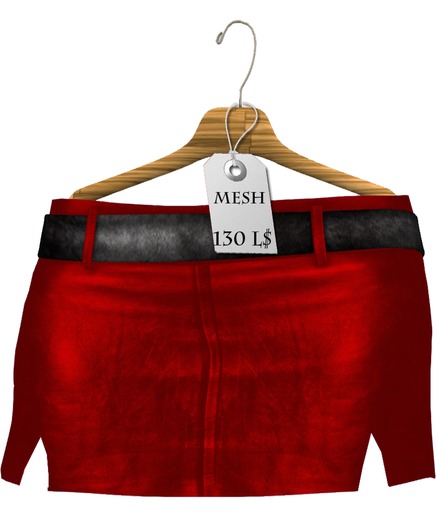 Mesh_miniskirt  set Red
