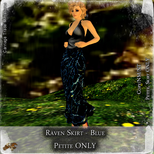 @CTM@ Raven Skirt (PETITE ONLY) Blue