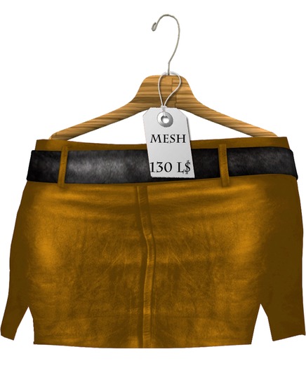 Mesh_miniskirt  set yellow