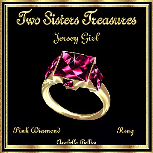 TST - JERSEY GIRL PINK DIAMOND ART GLASS RING YG