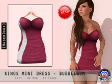 [UnderDogs] - Kinos Mini Dress - Bubblegum - MESH