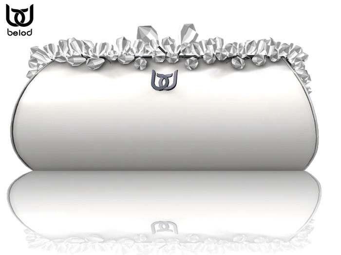 BeloD - Cristal Clutch - white