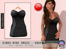 [UnderDogs] - Kinos Mini Dress - Gravel - MESH