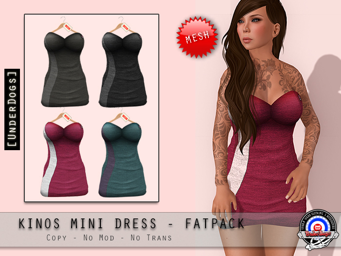 [UnderDogs] - Kinos Mini Dress - FATPACK - MESH