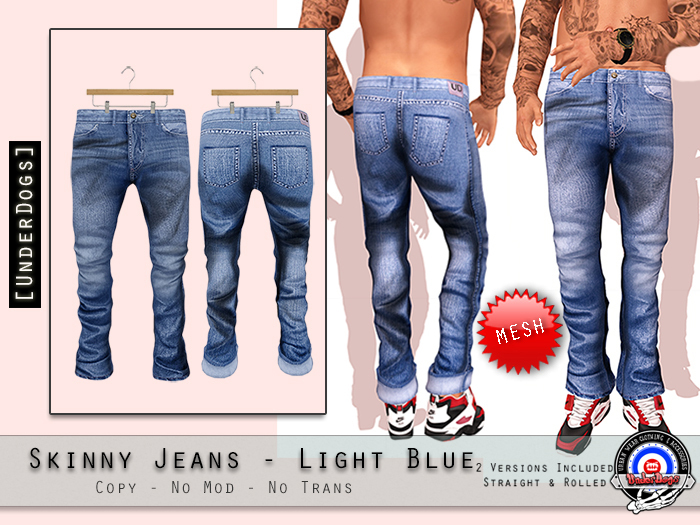 [UnderDogs] - BadBoy Jeans - Light Blue  - MESH