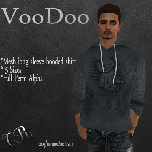 Mesh Voodoo hooded long sleeve shirt