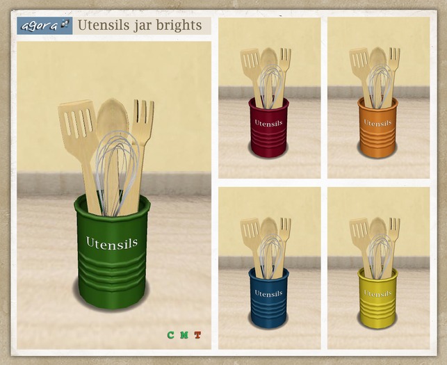 Agora - utensils jar ( brights )