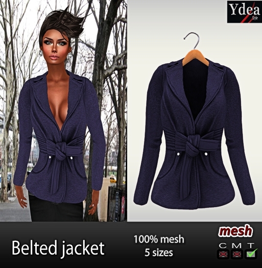 *Ydea* Belted jacket violet