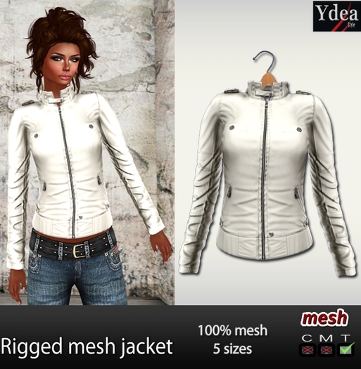 *Ydea* Rigged mesh jacket white
