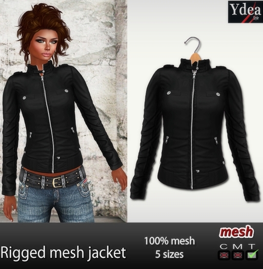 *Ydea* Rigged mesh jacket black