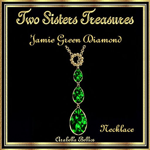 TST - JAMIE GREEN DIAMOND PEAR NECKLACE YG