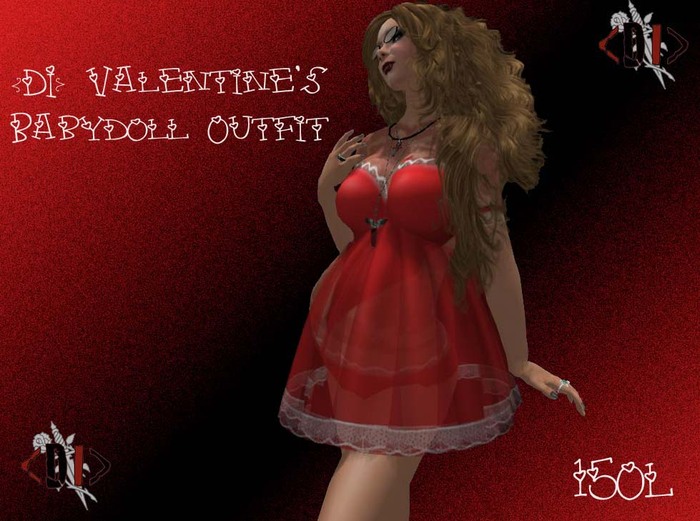 <DI> Valentine's Babydoll Outfit(white)