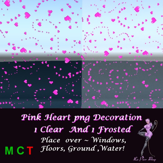 Pink Hearts PNG Decoration