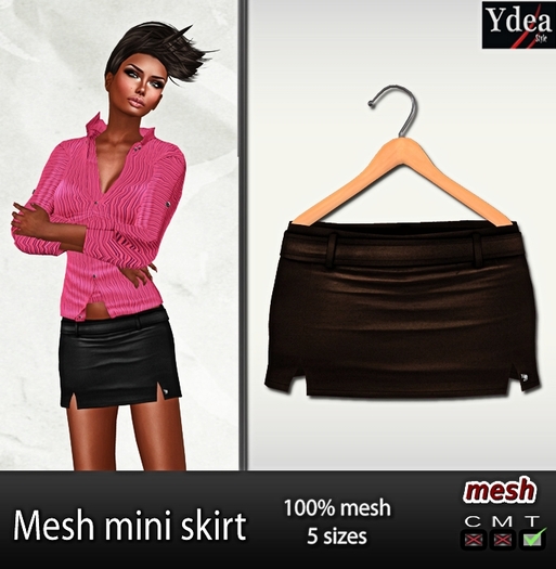 *Ydea* Mesh Mini Skirt brown*