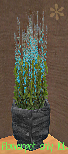 Flowerpot    BLUE FLOWERS 