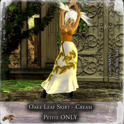 @CTM@ Oake Leaf Skirt (PETITE ONLY) Cream