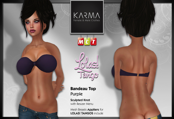 Karma - Bandeau Top Purple with Lolas Tango Applier