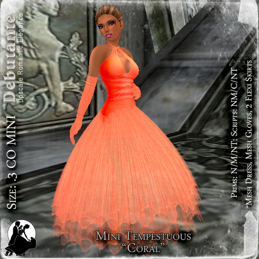 @CTM@ Tempestuous Dress (.3 & .4M) Coral