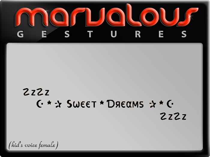SWEET DREAMS GESTURE