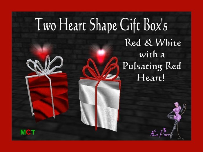 Heart Red & White "Red Heart" Gift Boxes!!