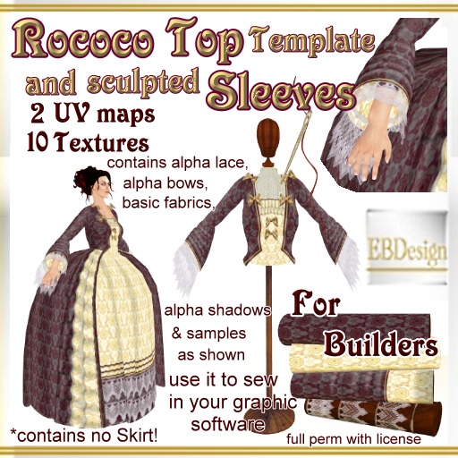 EBDesign - Rococo Top Template & Sculpted Sleeves
