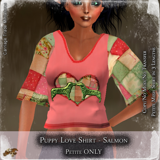 @CTM@ Puppy Love (PETITE ONLY)  Salmon