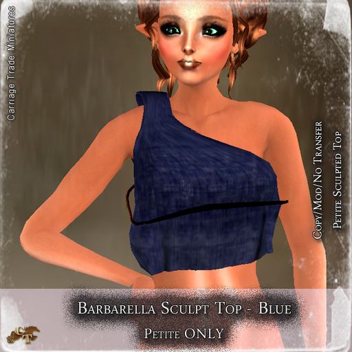 @CTM@ Barbarella Shirt (PETITE ONLY)  Blue