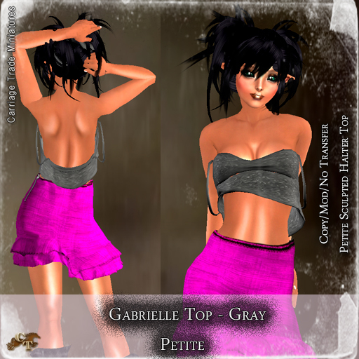 @CTM@ Gabrielle Shirt (PETITE ONLY)  Gray