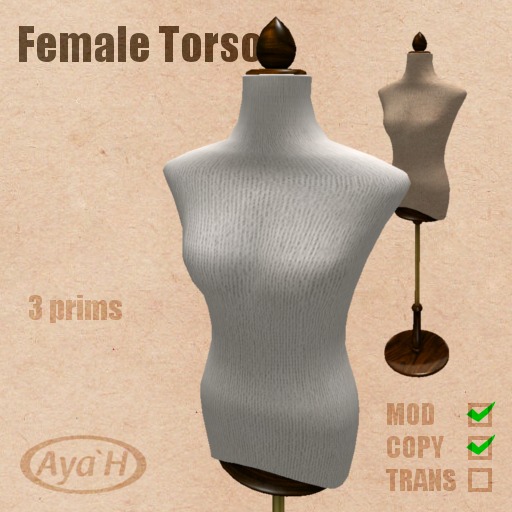 [Aya`H] Female Torso Mannequin