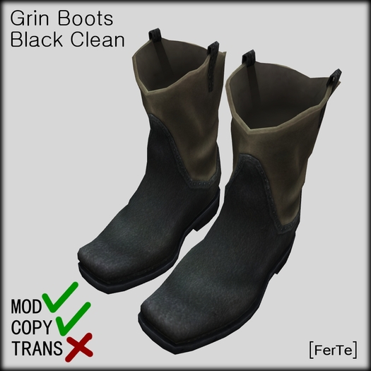 [FerTe] Grin Boots Clean Black box