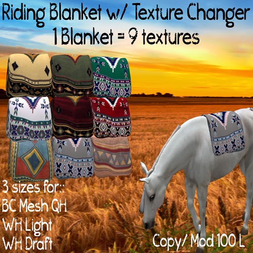 (DD&DE) Riding Blankets w/Texture Changer (westerns)