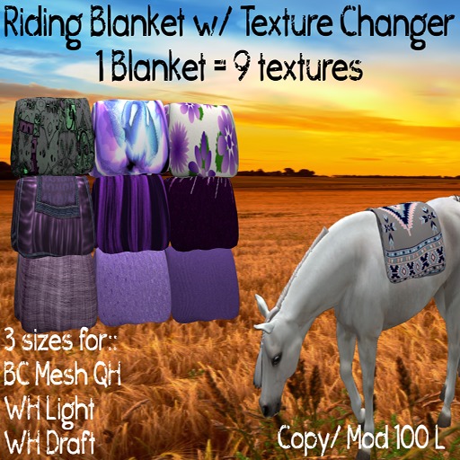 (DD&DE) Riding Blankets w/Texture Changer (pinkstars)