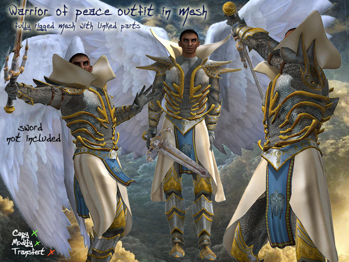 Warrior of peace outfit men