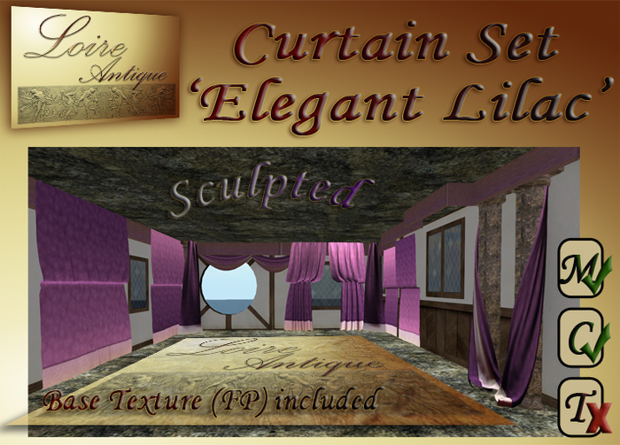 Curtain Set Elegant Lilac