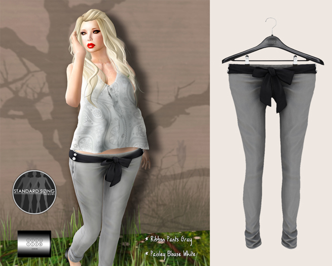 Bow Pants "gray" (mesh) - even.flow