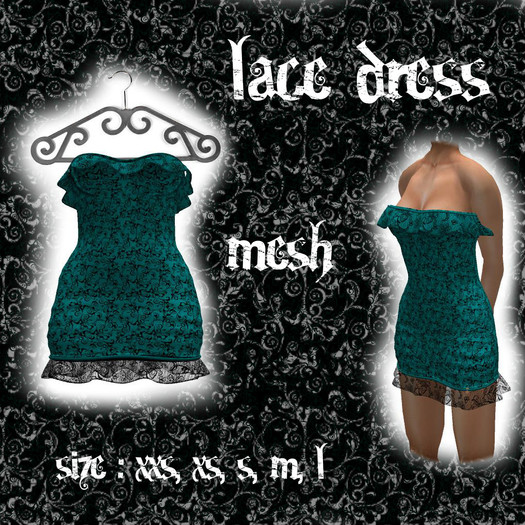 Lacedress mesh turquise