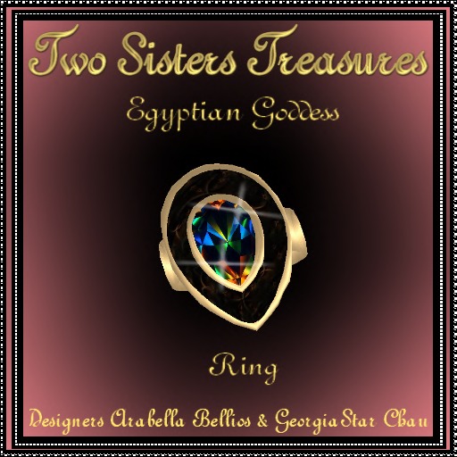 EGYPTIAN GODDESS BLACK DIAMOND YG RING