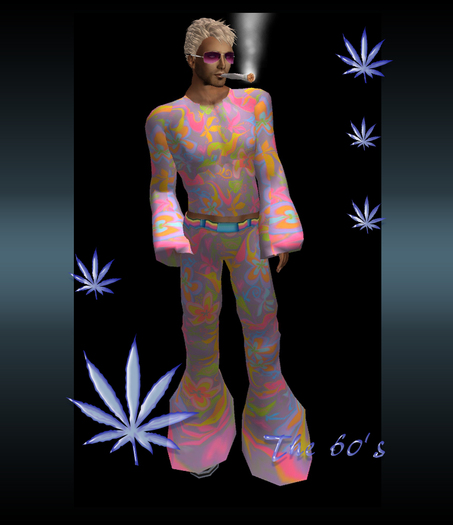 Happy Hippy "Smoky"- 60's, 70's, Hippie, Flower Power, Retro