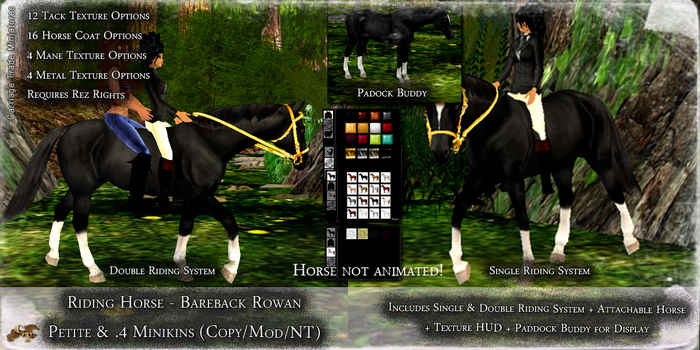 @CTM@ Petite Mesh Riding Horse (Bareback Rowan)
