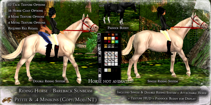 @CTM@ Petite Mesh Riding Horse (Bareback Sunbeam)