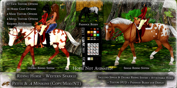 @CTM@ Petite Mesh Riding Horse (Western Sparkle)