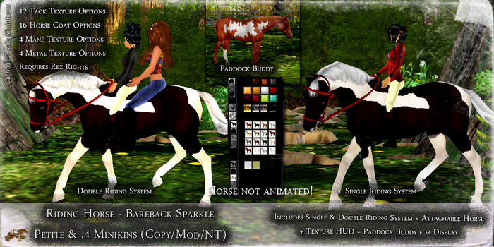 @CTM@ Petite Mesh Riding Horse (Bareback Sparkle)