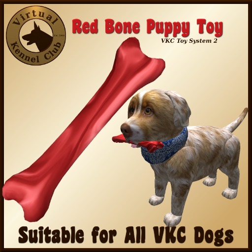 Second Life Marketplace Red Bone VKC Puppy Toy VKC Pet Toy (Boxed) Toys and Accessories