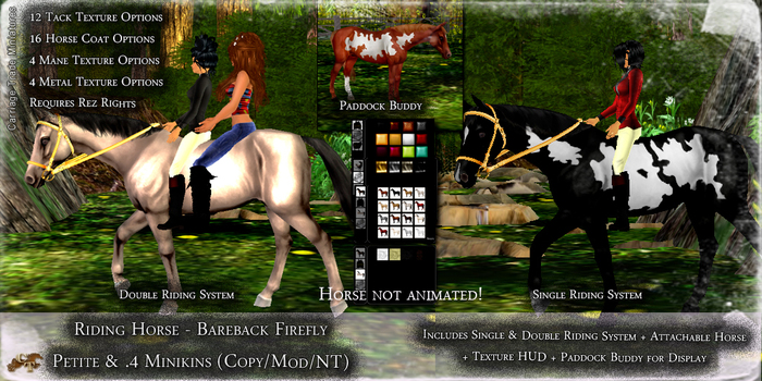 @CTM@ Petite Mesh Riding Horse (Bareback Firefly)