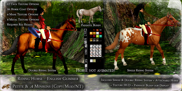 @CTM@ Petite Mesh Riding Horse (English Glimmer)
