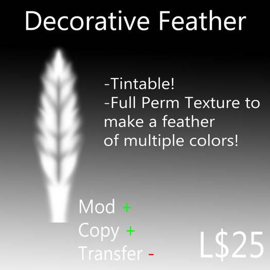 -EMERGENCY SALE- Ganene Riggles Shopping Complex Mods - Decorative Feather - Boxed