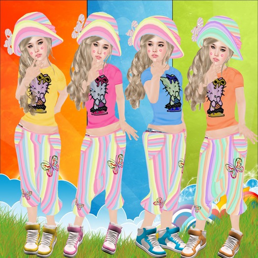 SELENA ORANGE ** PANTS MESH**